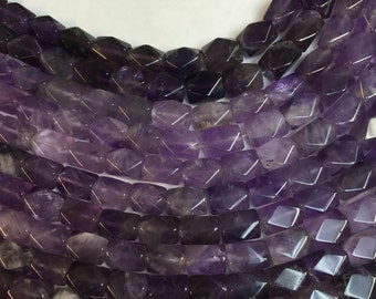 10x7 amethyst beads in rare pineapple cut