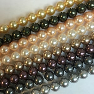 6MM round Swarovski pearl beads image 1