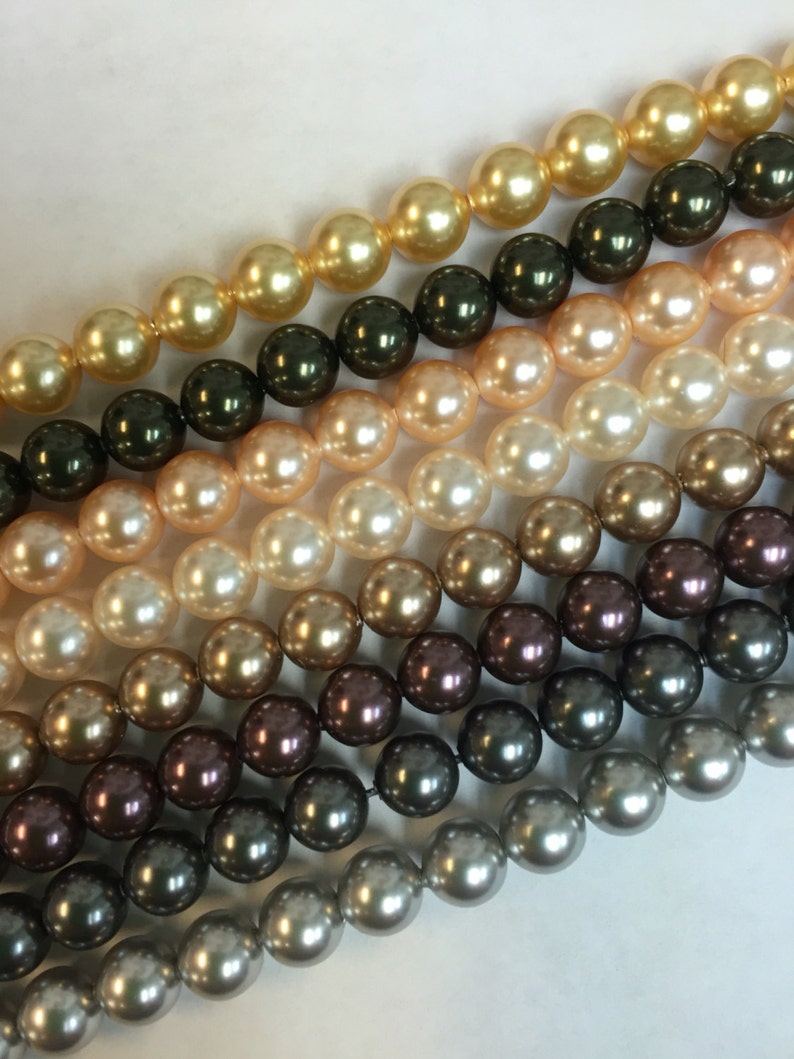 6MM round Swarovski pearl beads image 1
