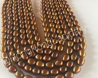 Chocolate fresh water pearls! Oval, potato and roundelle beads
