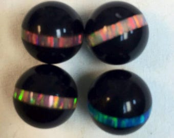 8mm, 10mm or 12mm no hole ball synthetic opal stripe!