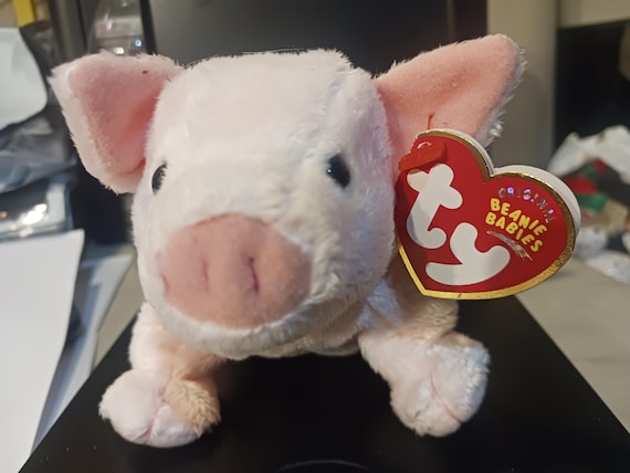 Ty Beanie Babies LUAU the Pink Plushy Hawaiian Pig
