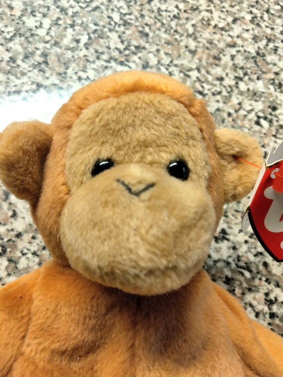 TY Beanie Babies Bongo The Brown Monkey (P.V.C.)