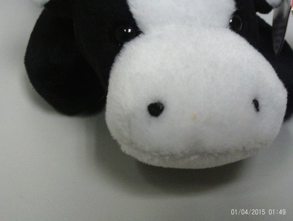 TY Beanie Baby Daisy The Black And White Cow Made With PVC