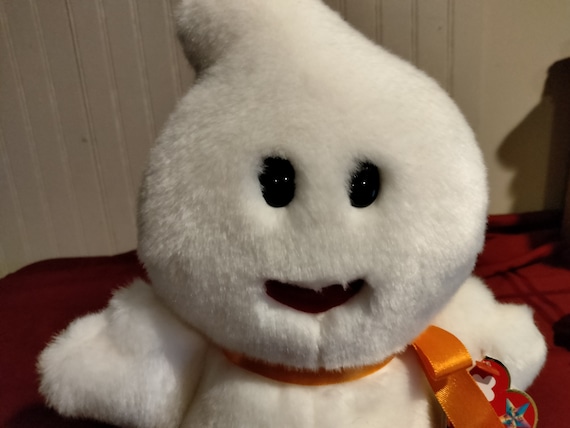 Ty Beanie Buddies Spooky the Halloween Ghost (Larger Size, NOT Beanie Baby Size)
