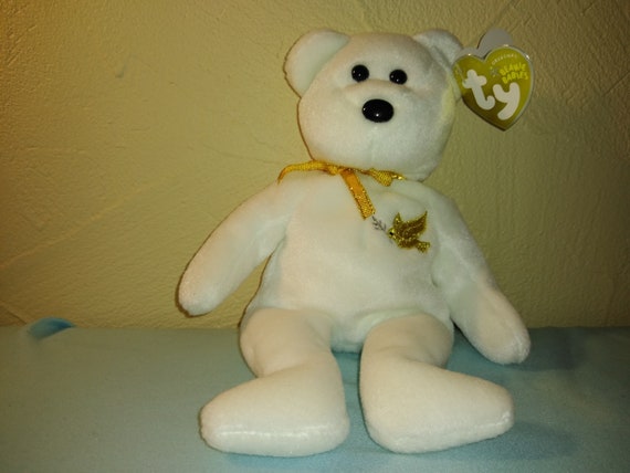 Ty Beanie Babies Holy Father Religious White Bear