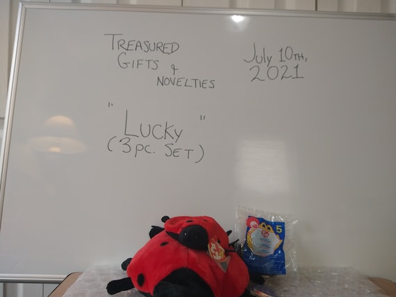 Ty Beanie Trio Buddies,Babies and McDonald's Teenies Lucky the Red And Black Ladybug