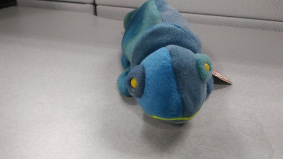 Ty Beanie Babies Rainbow Dark Blue Iguana