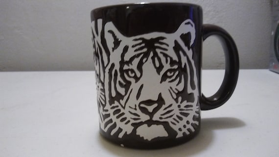 Collector's Brown and White Tiger Coffee Mug (From Germany)