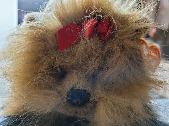 Ty Beanie Buddies Classics Yappy The Super Hairy Plushy Brown And Black Dog