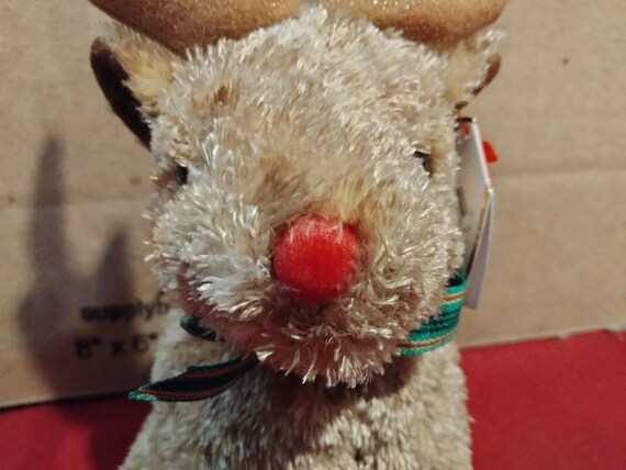 Ty Beanie Babies Rudy The Red Nosed Christmas Reindeer