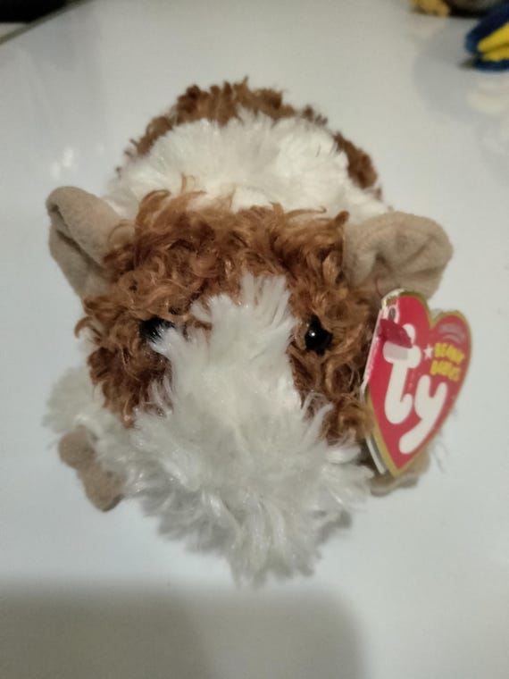 Ty Beanie Babies REESE The Brown And White Gerbil (Slightly Worn Hangtag, In The 2nd Chance Beanies Section)