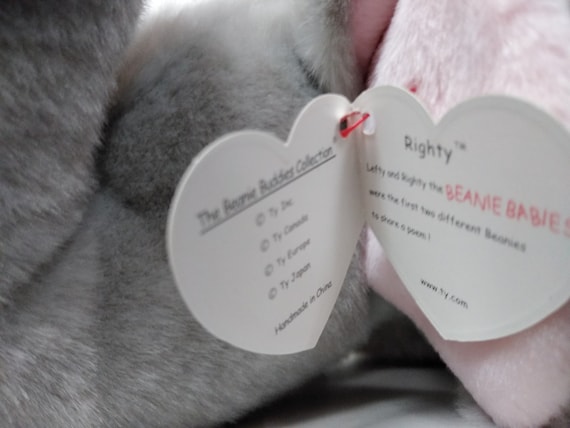 Ty Beanie Buddies' Righty the Gray Elephant from the Beanie Babies' collection