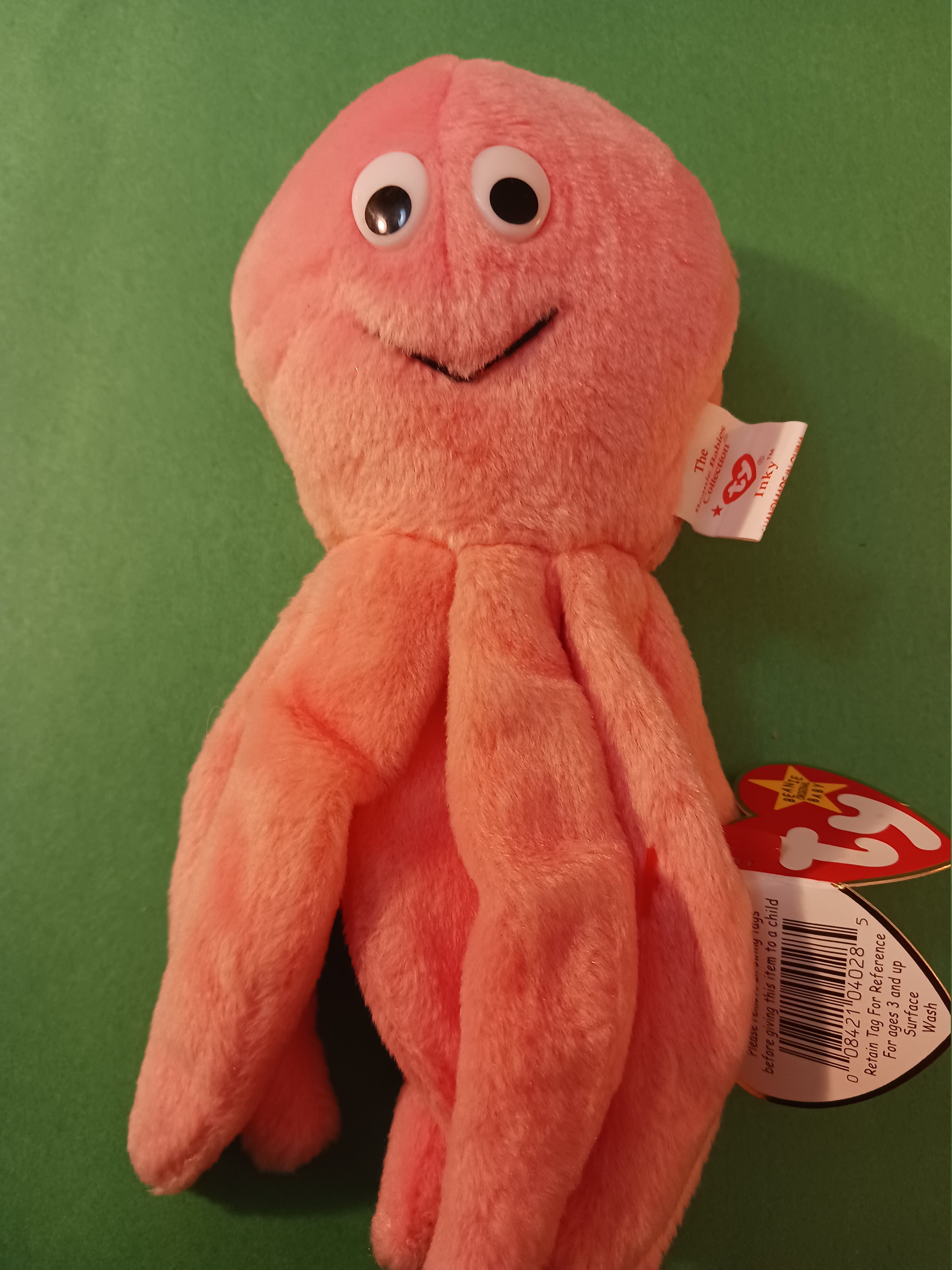 Ty Beanie Babies Inky the Pink Octopus Etsy