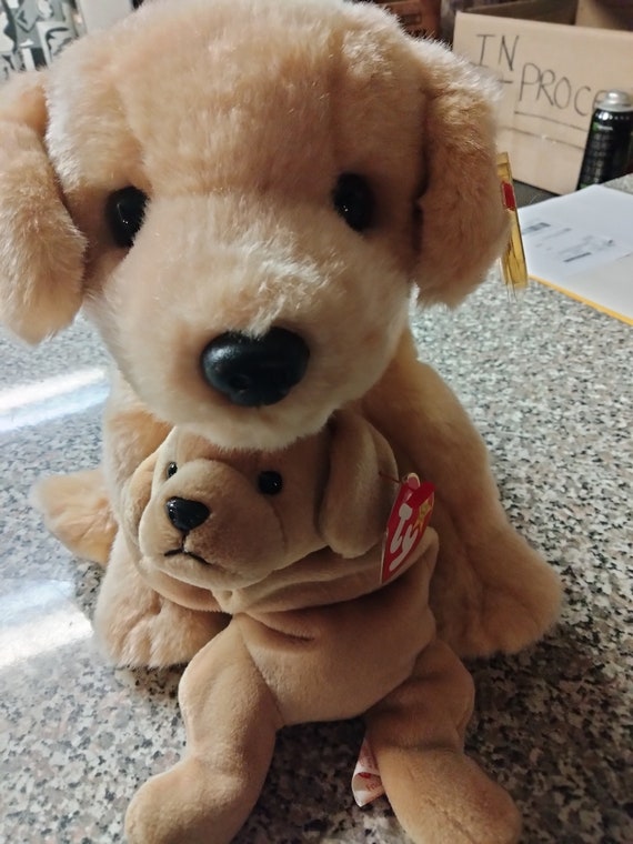 Ty Beanie Babies And Buddies' Fetch the Plushy Golden Retriever Dog 2 piece set
