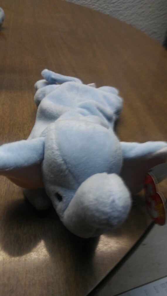 light blue peanut beanie baby value