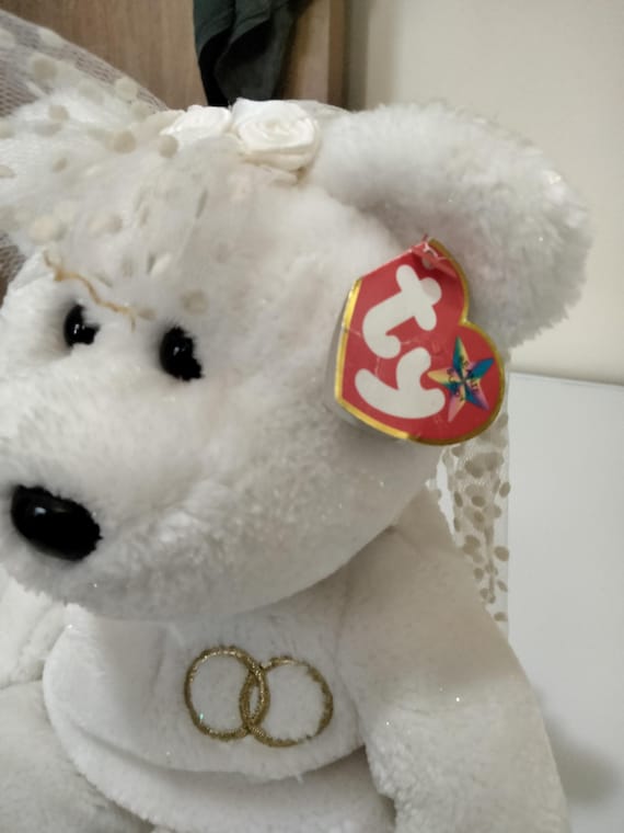 Ty Beanie Buddies Mrs. The White Wedding Bear