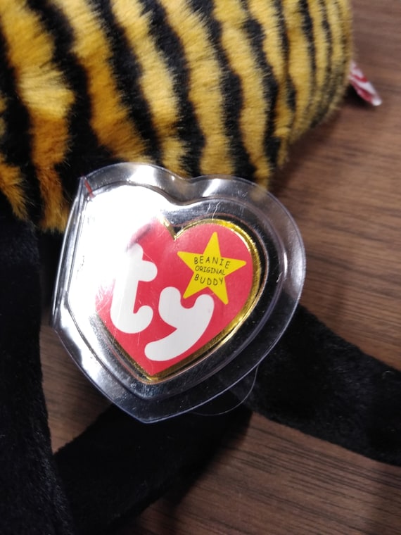Ty Beanie Buddies Spinner the Black And Yellow Spider