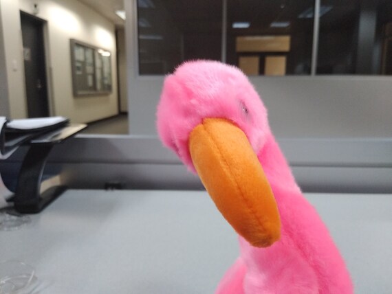 TY Beanie Buddies Pinky the Sitting Flamingo (from the beanie babies collection)