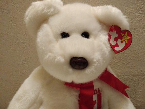 Ty Beanie Buddies Maple the White Canadian Bear