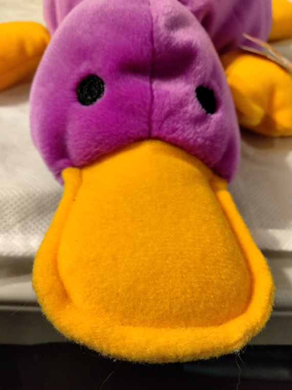 Ty Pillow Pals Paddles The Purple And Yellow Platypus MWMTs
