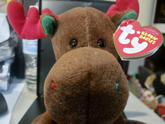 Ty  Beanie Babies Trimmings The Christmas Moose MWMTs, Brand NEW!
