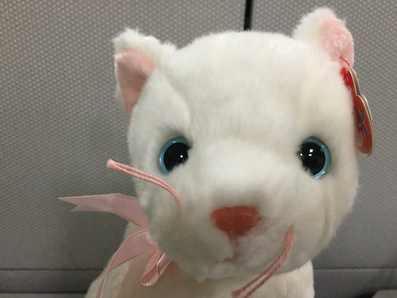 Ty Beanie Buddies' Flip the White Cat, from the Beanie babies' collection