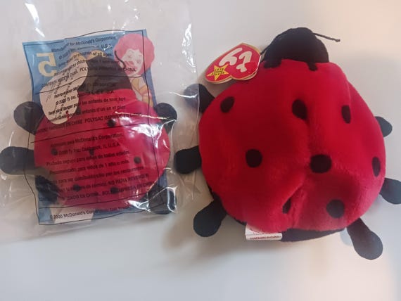 Ty Beanie Babies and McDonald's Teenies Lucky the Red And Black Ladybug
