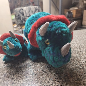Ty Beanie Babies And Buddies Hornsly The Triceratops 2 pc. Set