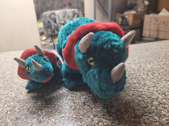 Ty Beanie Babies And Buddies Hornsly The Triceratops 2 pc. Set