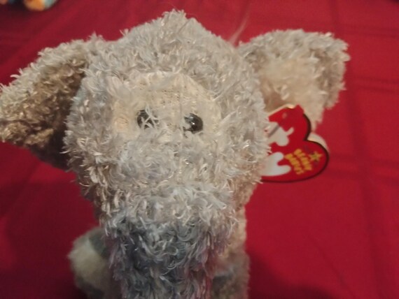 Ty Beanie Babies TOOTOOT The Gray Goofy Looking Elephant With Super Goofy Eyes