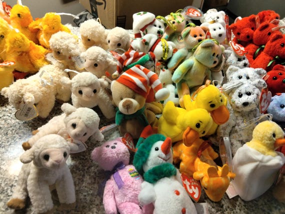 Ty Jingle Beanies And Basket Beanies, Lot Of 10 For 39.00 (Random or U Pick All Types Of Animals, Except Cats)