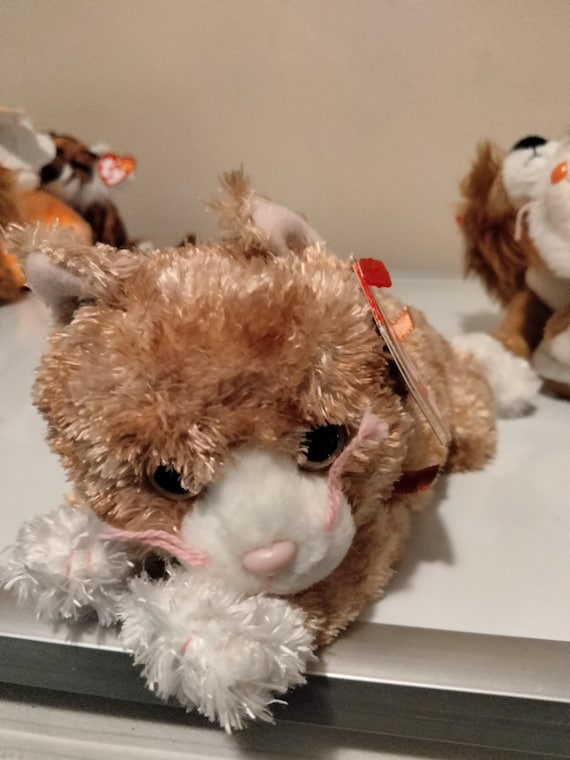 Ty Beanie Babies Gypsy The Copper And White Kitty Cat (MWMTs)