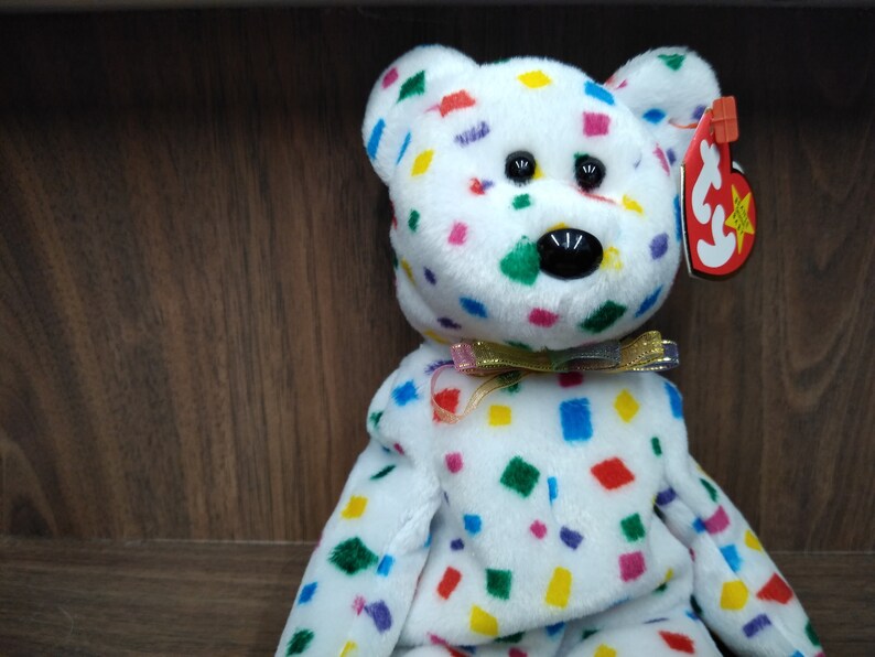 Ty Beanie Babies TY2K the Confetti Bear Etsy