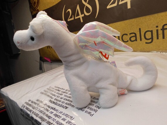 white dragon beanie baby