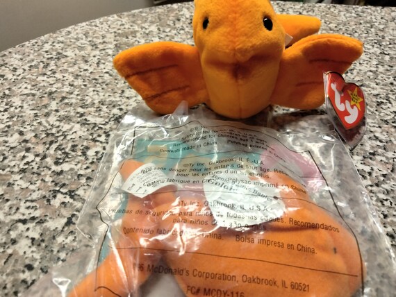 TY McDonald's Teenies and Beanie Babies Goldie The Goldfish 2 Pc.Set (Teenie still in original McDonald's packaging)