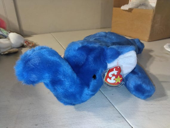 Ty Beanie Buddies Peanut The Royal Blue Plushy Elephant (MWMTs)