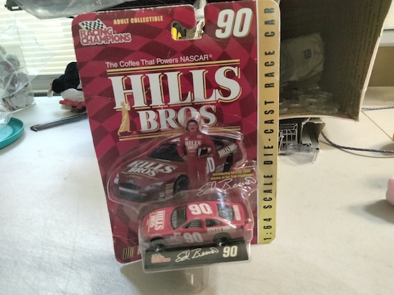 Racing Champions Hills Bros Coffee NASCAR Ed Berrier #90 Red And Black Die Cast Collectible Race Car (Outer Packaging Slightly Worn)