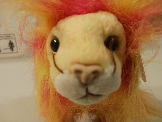 Ty Beanie Babies Bushy The Orange And White Lion Kitty Cat