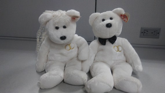 Ty beanie buddies Mr. and Mrs. Wedding bears 2 piece set BUDDIES,not BEANIES.