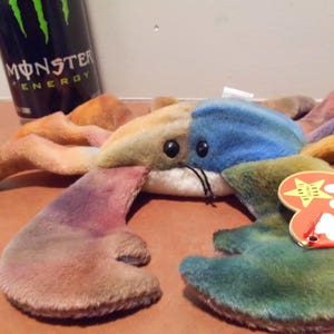 Ty Beanie Babies Claude the Tie dyed Multicolored Crab