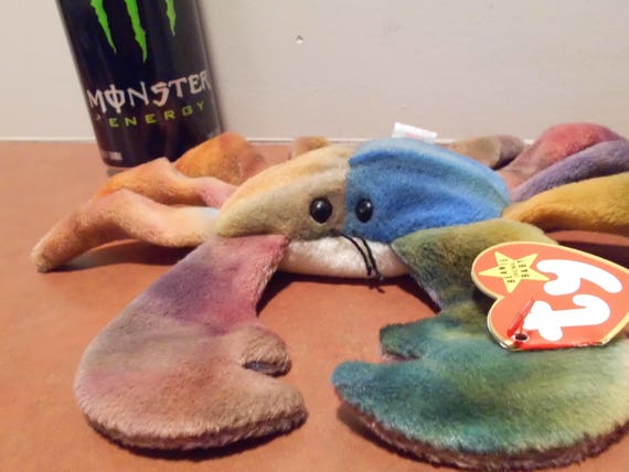 Ty Beanie Babies Claude the Tie dyed Multicolored Crab