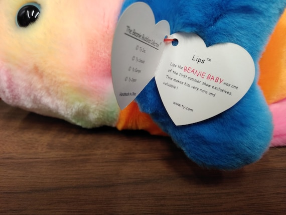 Ty Beanie Buddies Lips the Multi-Colored Fish