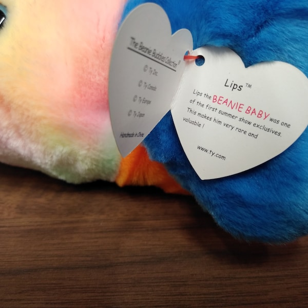 Ty Beanie Buddies Lips the Multi-Colored Fish