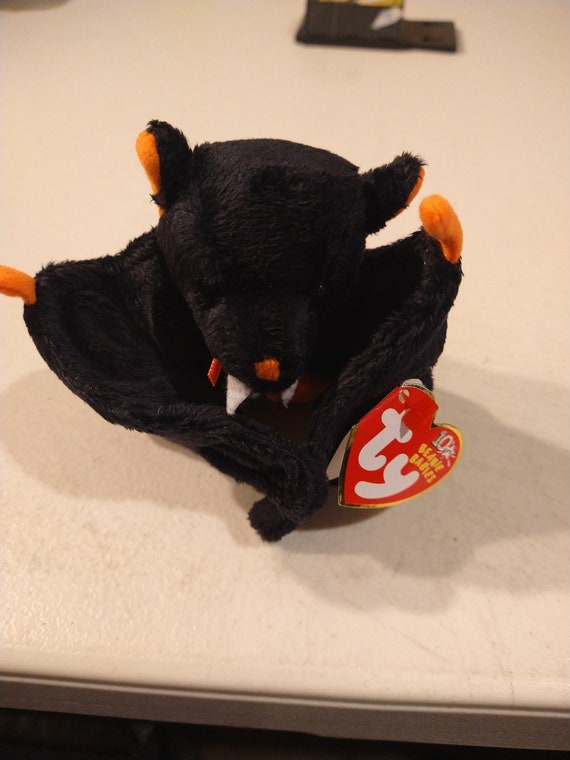 Ty Beanie Babies Bate the Black and Orange Halloween Bat With Etsy UK