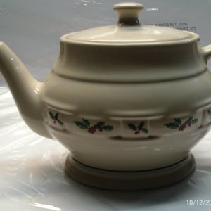 Vintage Holiday Ceramic Creamer Pitcher with raised designs, white