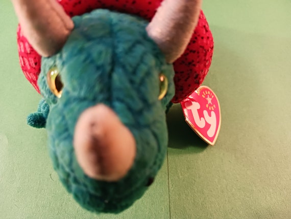 Ty beanie babies Hornsly the blue triceratops
