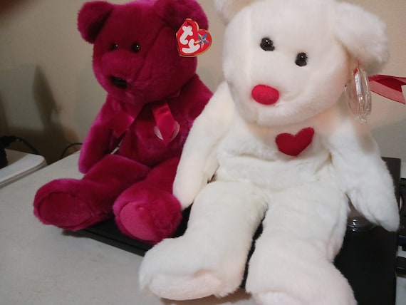 Ty Beanie Buddies Valentino and Valentina Valentine's Day Bears
