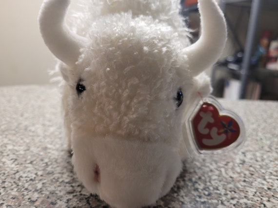 Ty Beanie Buddies Roam The Plushy Soft White Winter Snow Buffalo