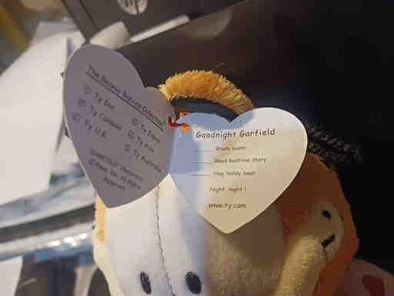 Ty Beanie Babies Happy Birthday Orange  Birthday Bear With Happy Birthday Embroidered On Chest And Goofy Hat Brand New, MWMTs